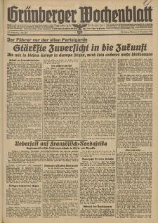 Grünberger Wochenblatt: Tageszeitung für Stadt und Land, No. 263. (9. November 1942)