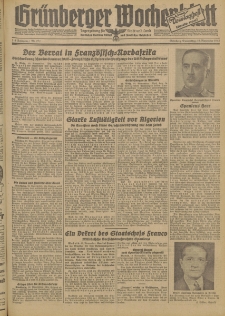 Gr&uuml;nberger Wochenblatt: Tageszeitung f&uuml;r Stadt und Land, No. 272. (19. November 1942)