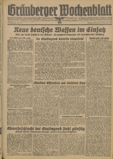 Grünberger Wochenblatt: Tageszeitung für Stadt und Land, No. 277. (25. November 1942)