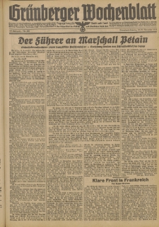 Grünberger Wochenblatt: Tageszeitung für Stadt und Land, No. 280. (28./29. November 1942)