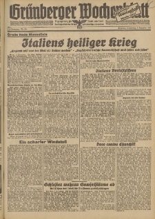 Grünberger Wochenblatt: Tageszeitung für Stadt und Land, No. 284. (3. Dezember 1942)