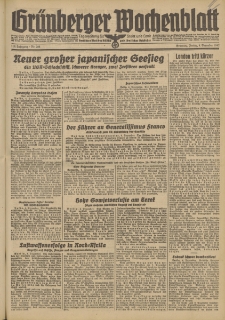 Grünberger Wochenblatt: Tageszeitung für Stadt und Land, No. 285. (4. Dezember 1942)