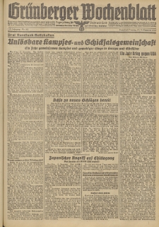 Grünberger Wochenblatt: Tageszeitung für Stadt und Land, No. 292. (12./13. Dezember 1942)