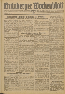 Grünberger Wochenblatt: Zeitung für Stadt und Land, No. 84. (11. April 1944)