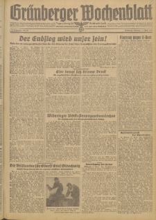 Gr&uuml;nberger Wochenblatt: Zeitung f&uuml;r Stadt und Land, No. 89. (17. April 1944)
