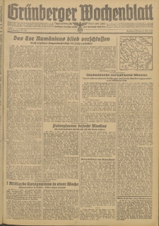 Grünberger Wochenblatt: Zeitung für Stadt und Land, No. 106 (8. Mai 1944)