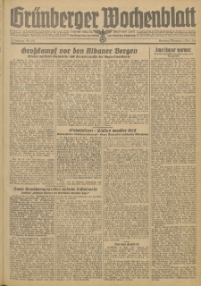 Grünberger Wochenblatt: Zeitung für Stadt und Land, No. 125 (31. Mai 1944)