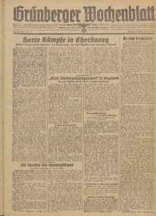 Grünberger Wochenblatt: Zeitung für Stadt und Land, No. 148 (27. Juni 1944)