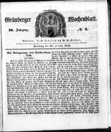 Grünberger Wochenblatt, No. 3. (21. Januar 1842)
