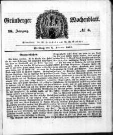 Grünberger Wochenblatt, No. 5. (4. Februar 1842)