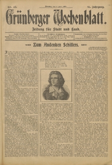 Grünberger Wochenblatt: Zeitung für Stadt und Land, No. 55. (9. Mai 1905)