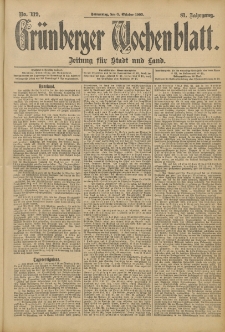 Grünberger Wochenblatt: Zeitung für Stadt und Land, No. 119. (5. Oktober 1905)