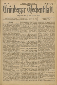 Grünberger Wochenblatt: Zeitung für Stadt und Land, No. 144. (2. Dezember 1905)