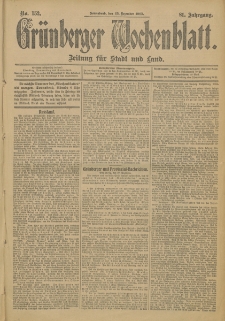 Grünberger Wochenblatt: Zeitung für Stadt und Land, No. 153. (23. Dezember 1905)