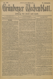 Grünberger Wochenblatt: Zeitung für Stadt und Land, No. 155. (28. Dezember 1905)