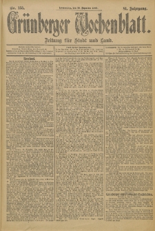 Grünberger Wochenblatt: Zeitung für Stadt und Land, No. 155. (28. Dezember 1905)