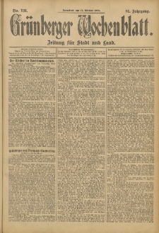 Grünberger Wochenblatt: Zeitung für Stadt und Land, No. 126. (21. Oktober 1905)