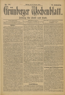 Grünberger Wochenblatt: Zeitung für Stadt und Land, No. 151. (19. Dezember 1905)