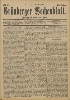 Grünberger Wochenblatt: Zeitung für Stadt und Land, No. 36. (24. März 1900)