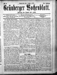 Grünberger Wochenblatt, No. 3. (7. Januar 1899)