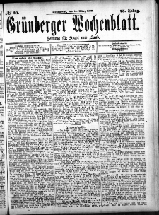 Grünberger Wochenblatt, No. 33. (18. März 1899)