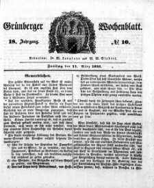Grünberger Wochenblatt, No. 10. (11. März 1842)