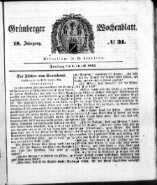 Grünberger Wochenblatt, No. 31. (5. August 1842)