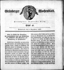 Grünberger Wochenblatt, Stück 49. (8. Dezember 1827)