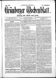 Grünberger Wochenblatt: Zeitung für Stadt und Land, No. 120. (5. Oktober 1907)