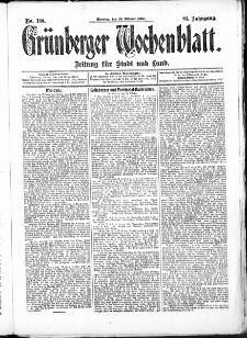 Grünberger Wochenblatt: Zeitung für Stadt und Land, No. 130. (29. Oktober 1907)