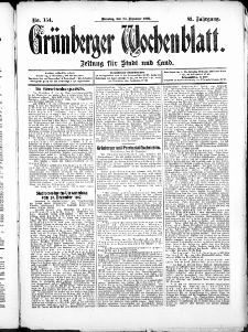 Grünberger Wochenblatt: Zeitung für Stadt und Land, No. 154. (24. December 1907)