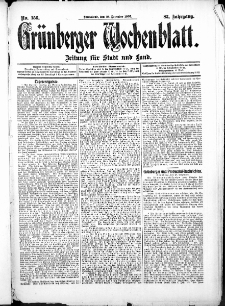 Grünberger Wochenblatt: Zeitung für Stadt und Land, No. 156. (28. December 1907)