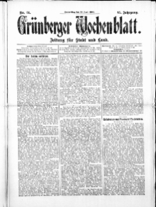 Grünberger Wochenblatt: Zeitung für Stadt und Land, No. 51. ( 29. April 1909 )