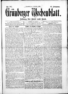 Grünberger Wochenblatt: Zeitung für Stadt und Land, No. 127. ( 23. Oktober 1909 )