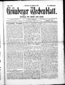 Grünberger Wochenblatt: Zeitung für Stadt und Land, No. 148. ( 11. December 1909 )