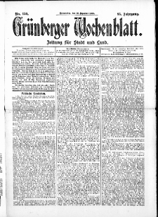 Grünberger Wochenblatt: Zeitung für Stadt und Land, No. 150. ( 16. December 1909 )