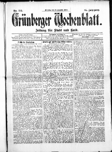 Grünberger Wochenblatt: Zeitung für Stadt und Land, No. 155. ( 28. December 1909 )