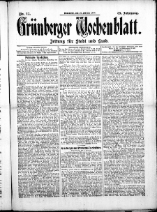 Grünberger Wochenblatt: Zeitung für Stadt und Land, No. 17. ( 10. Februar 1912 )