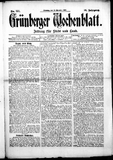 Grünberger Wochenblatt: Zeitung für Stadt und Land, No. 153. ( 24. Dezember 1912 )