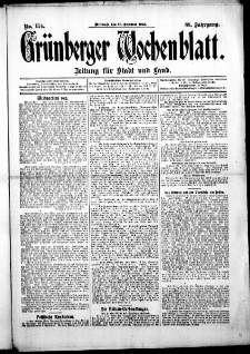 Grünberger Wochenblatt: Zeitung für Stadt und Land, No. 154. ( 25. Dezember 1912 )