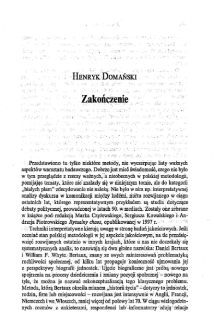 Spojrzenie na metodę: studia z metodologii badań socjologicznych - zakończenie