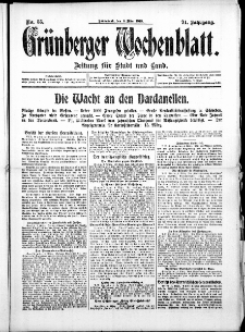 Grünberger Wochenblatt: Zeitung für Stadt und Land, No. 55. ( 6. März 1915 )