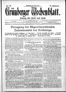 Grünberger Wochenblatt: Zeitung für Stadt und Land, No. 59. ( 11. März 1915 )