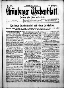 Grünberger Wochenblatt: Zeitung für Stadt und Land, No. 138. ( 16. Juni 1915 )