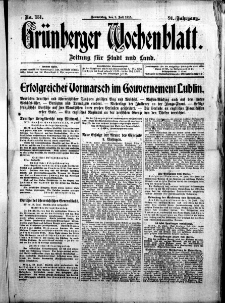 Grünberger Wochenblatt: Zeitung für Stadt und Land, No. 151. ( 1. Juli 1915 )