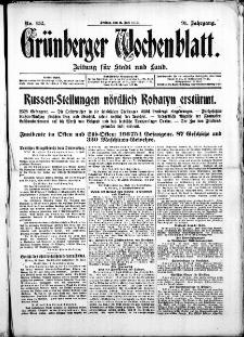 Grünberger Wochenblatt: Zeitung für Stadt und Land, No. 152. ( 2. Juli 1915 )