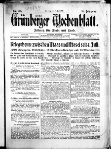 Grünberger Wochenblatt: Zeitung für Stadt und Land, No. 160. ( 11. Juli 1915 )