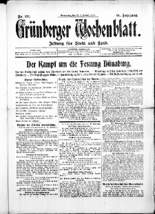 Grünberger Wochenblatt: Zeitung für Stadt und Land, No. 217. ( 16. September 1915 )