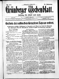 Grünberger Wochenblatt: Zeitung für Stadt und Land, No. 244. ( 17. Oktober 1915 )
