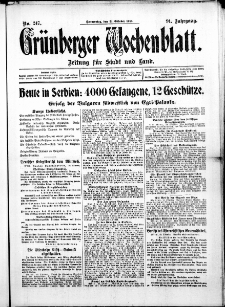 Grünberger Wochenblatt: Zeitung für Stadt und Land, No. 247. ( 21. Oktober 1915 )